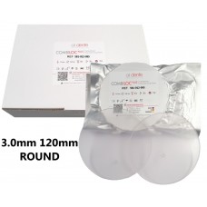 Aldente Combiloc Plus Dual Layer (Hard / Soft) Splint Material - 3.0mm - Round 120mm Clear - Pack 10 (581-012-095)
